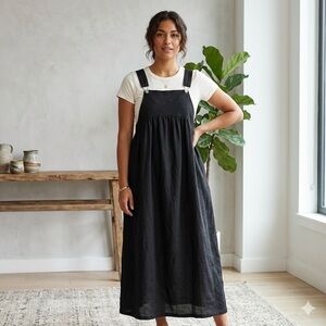 Black Sleeveless Jumper Maxi Dress NWOT